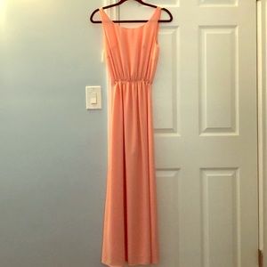 Bridesmaid maxi pink dress